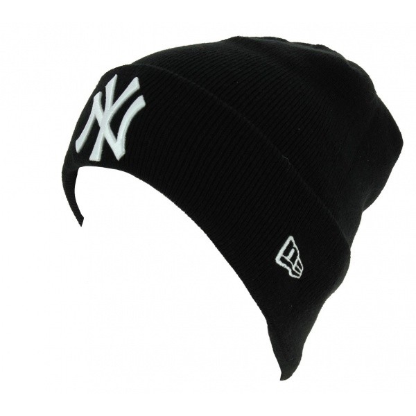 Essential Cuff Acrylic Black Mixed Beanie - New Era