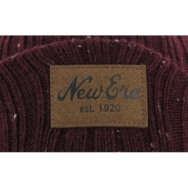 Mixed Flecked Suede Cuff Beanie Bordeaux - New Era