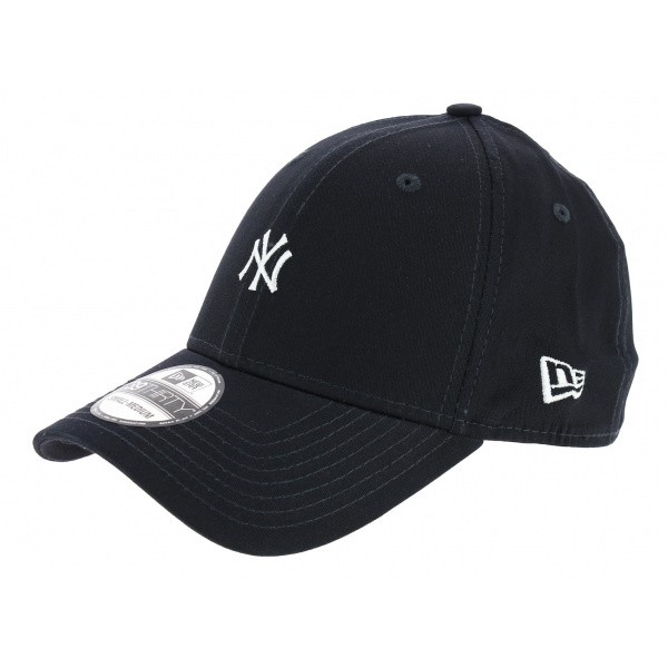 Fitted Yankees Mini Logo Navy Cotton Cap - New Era