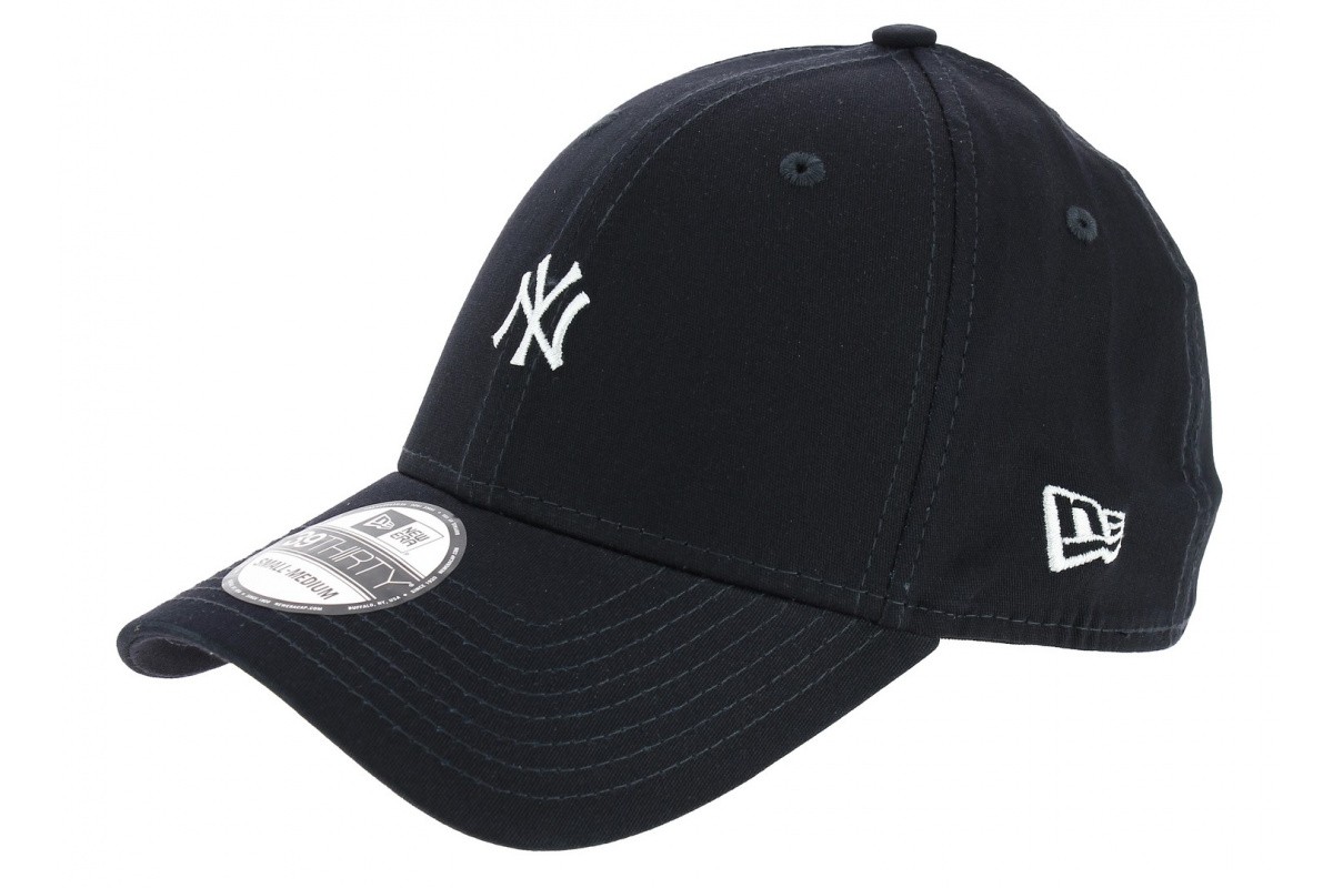 Fitted Yankees Mini Logo Navy Cotton Cap - New Era