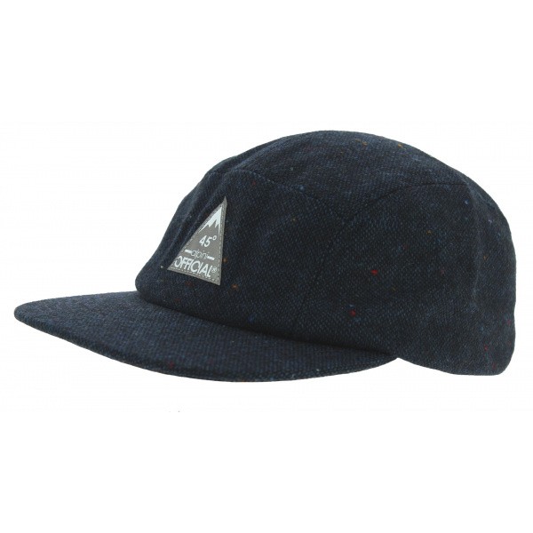 Strapback Alpini Wool Cap Tweed Chin&eacute; Blue - Official
