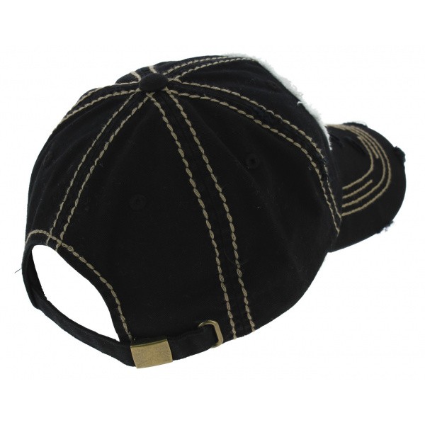 Strapback American Classic Black Cotton Cap