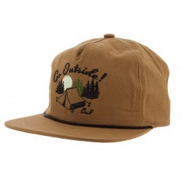 Strapback Cap The Great Outdoors Cotton Camel - Coal