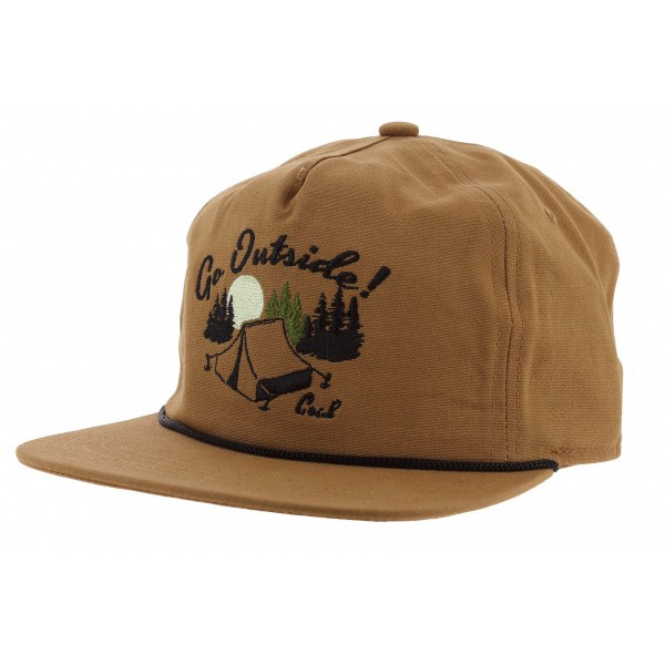 Casquette Strapback The Great Outdoors Coton Camel - Coal