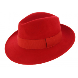 Fedora Hats Wool Felt Vanador Red- Traclet