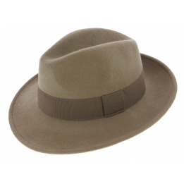 Chapeau Fédora Feutre Laine Vanador Beige - Traclet 