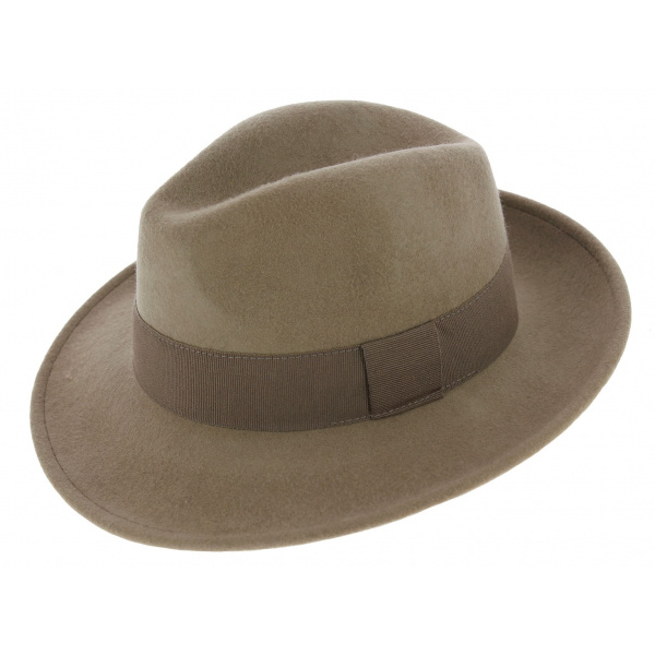 Fedora Hats Wool Felt Vanador Beige- Traclet 