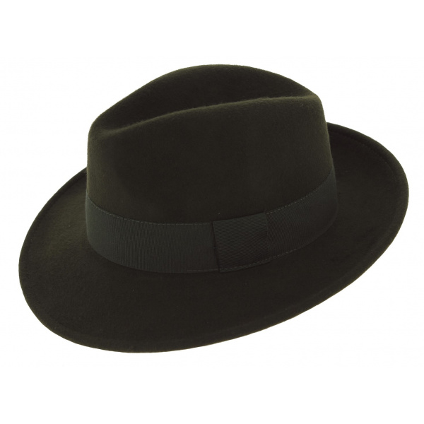 Fedora Hats Wool Felt Vanador Olive- Traclet 
