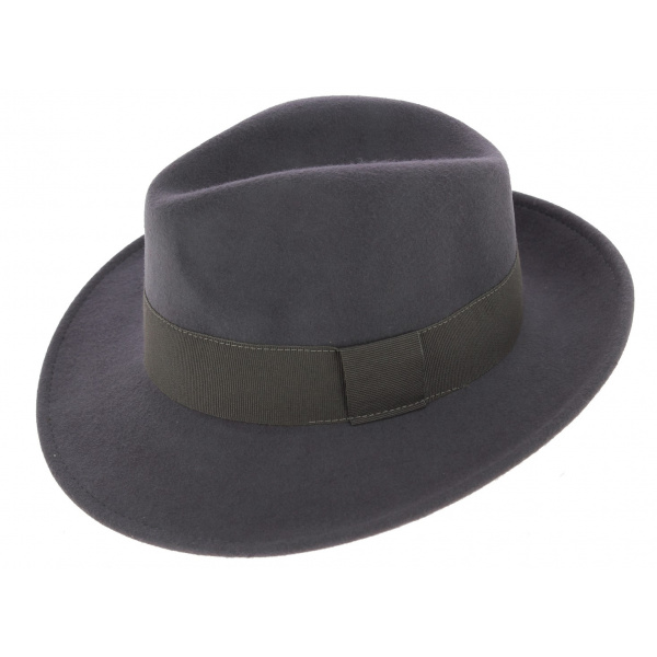 Chapeau Fédora Feutre Laine Vanador Anthracite - Traclet 