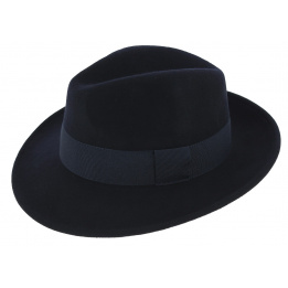 Fedora Hats Wool Felt Vanador Navy Blue- Traclet 