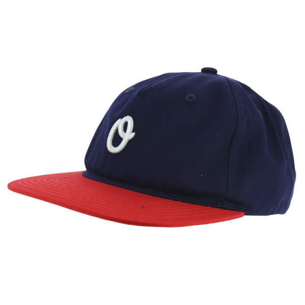 Casquette Strapback Miles Coton Bleu / Rouge