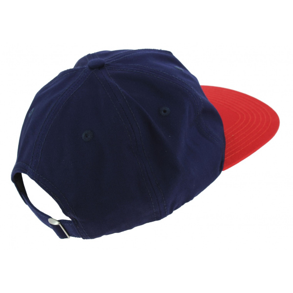 Blue / Red Cotton Miles Strapback Cap