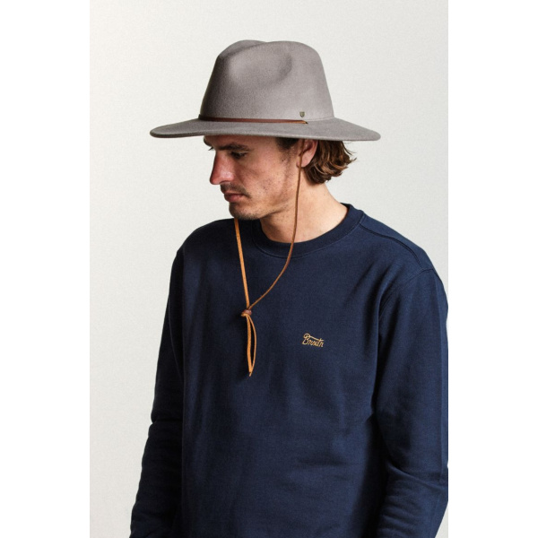 Chapeau Traveller Field Feutre Laine taupe- Brixton