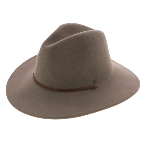 Traveller Field Felt Hat Taupe wool - Brixton