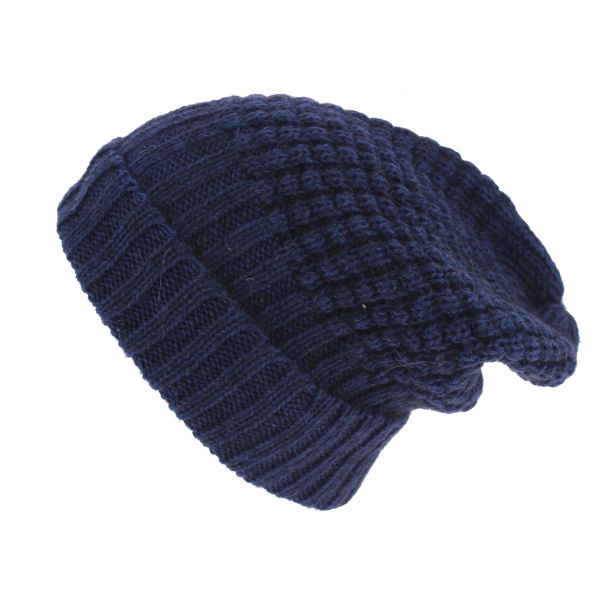 Bonnet Long Bellevarde Laine & Mohair Bleu