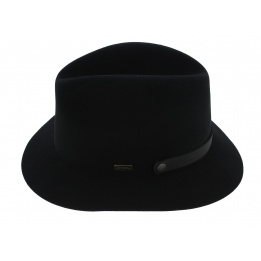 Traveller Hat The Atlas Foldable Felt Black Wool - Coal