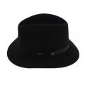 Traveller Hat The Atlas Foldable Felt Black Wool - Coal