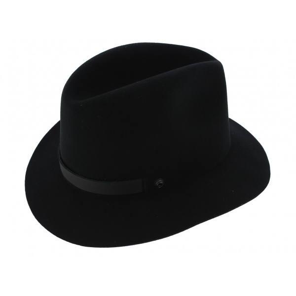 Traveller Hat The Atlas Foldable Felt Black Wool - Coal