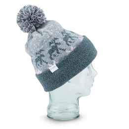 Bonnet Pompon The Lodge Style Jacquard Gris - Coal