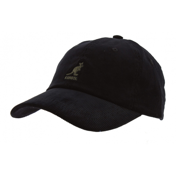 Black Cotton Cord Strapback Cap - Kangol