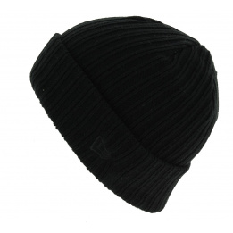 Bonnet Mixte Ribbed Cuff Acrylique Noir- New Era