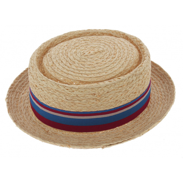 PorkPie Hat / Canoe Sumac Natural Straw Sumac - Bars