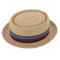 PorkPie Hat / Canoe Sumac Natural Straw Sumac - Bars