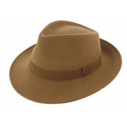 Fedora Hats Wool Felt Camel- Traclet 