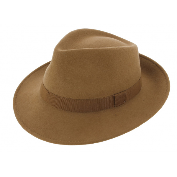 Fedora Hats Wool Felt Camel- Traclet 