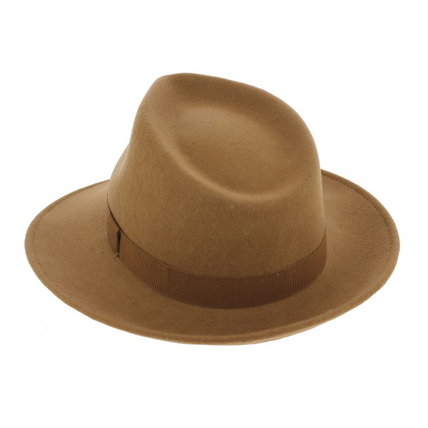 Fedora Hats Wool Felt Camel- Traclet 