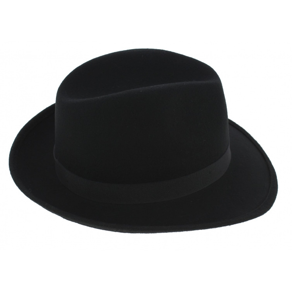 Fedora Hats Wool Felt Black- Traclet 