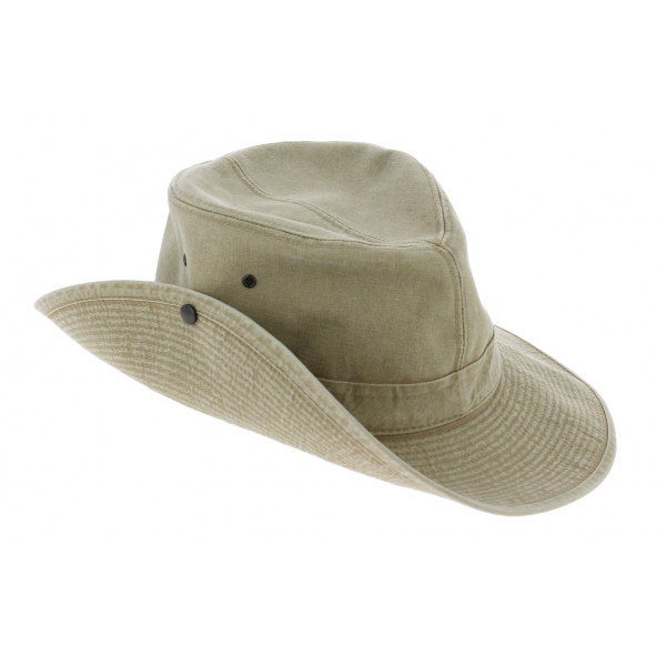 Chapeau safari Mozambique coton beige