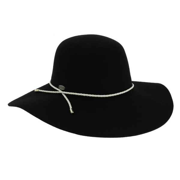 Capeline Lynette Feutre Noir- Rigon Headwear