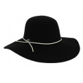 Capeline Lynette Feutre Noir- Rigon Headwear