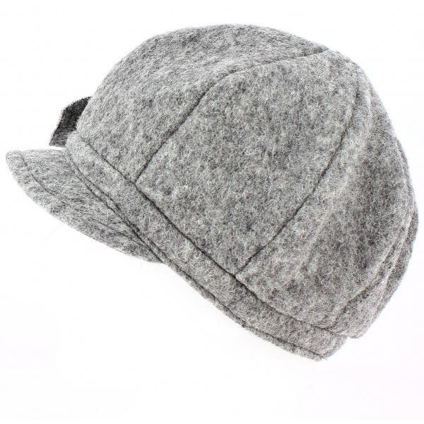 Mayser grey and black gavroche walk cap