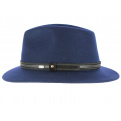 Chapeau Traveller Hamilton Feutre Laine Bleu - Crambes