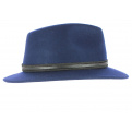 Chapeau Traveller Hamilton Feutre Laine Bleu - Crambes