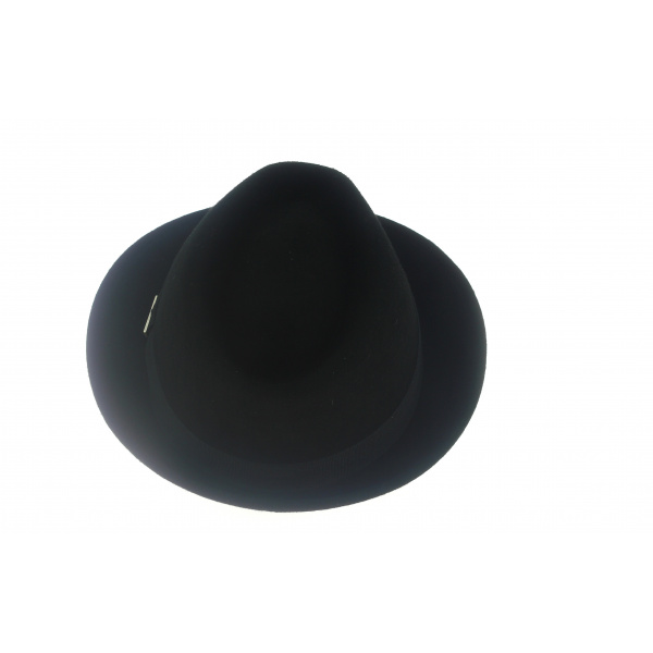 Trilby Romans Felt Hat Black Wool Felt - Traclet 