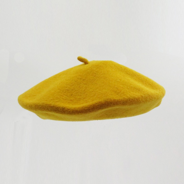 Beret jaune moutarde