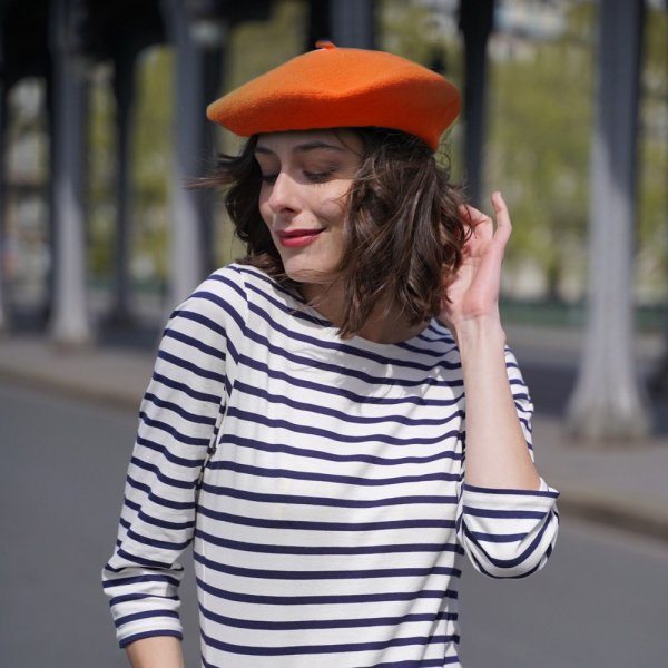 Béret Français - béret Orange 