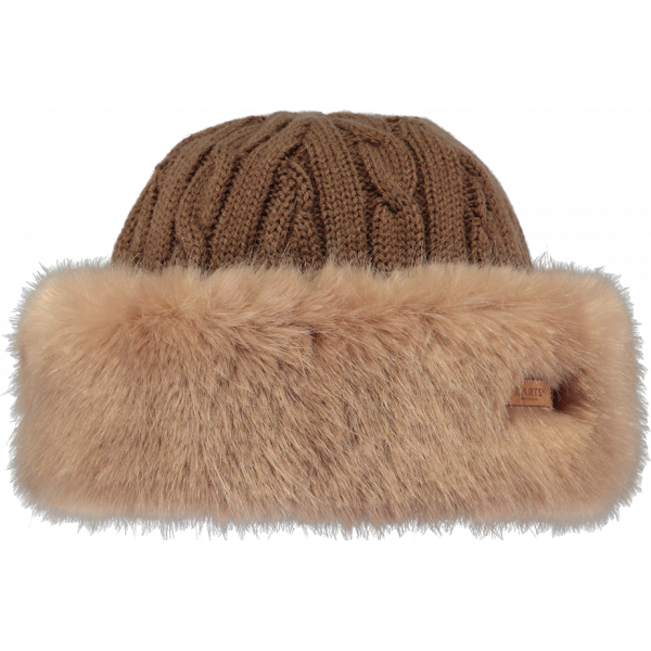 Cable Cable Faux Fur Cap Brown - Barts 